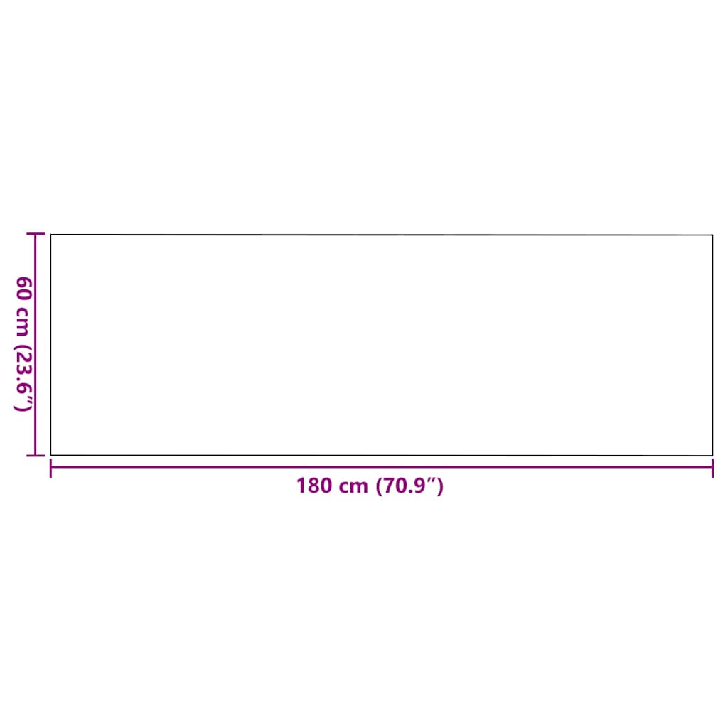 Deurmat Rood en Zwart 60 x 180 cm 100% Polyamide