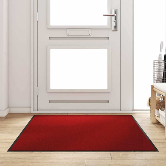 Deurmat Rood en Zwart 120 x 180 cm 100% Polyamide is nu te koop bij PeponiXL, paradijselijk wonen!