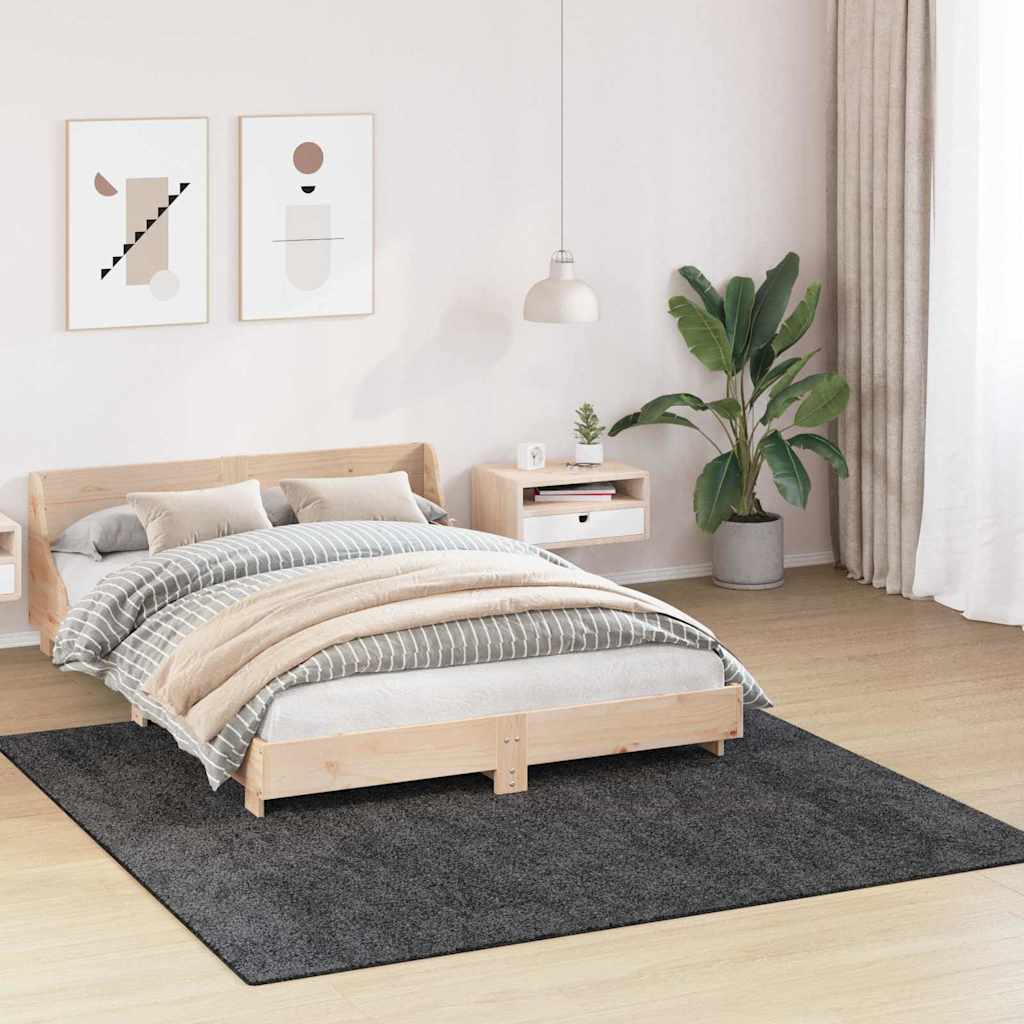 Antislip Shaggy Tapijt Donkergrijs 200 x 200 cm PP is nu te koop bij PeponiXL, paradijselijk wonen!