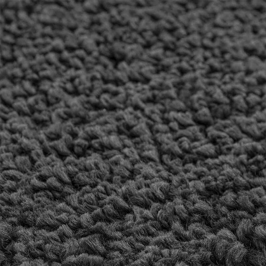 Antislip Shaggy Tapijt Donkergrijs 120 x 120 cm PP is nu te koop bij PeponiXL, paradijselijk wonen!