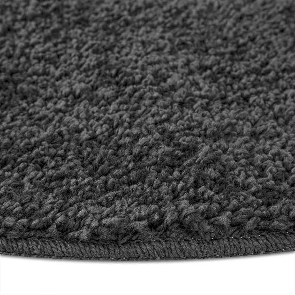 Antislip Shaggy Tapijt Donkergrijs 120 x 120 cm PP is nu te koop bij PeponiXL, paradijselijk wonen!