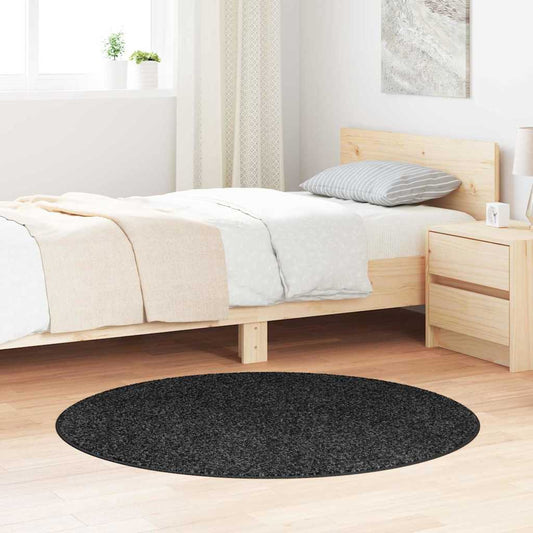 Antislip Shaggy Tapijt Donkergrijs 120 x 120 cm PP is nu te koop bij PeponiXL, paradijselijk wonen!