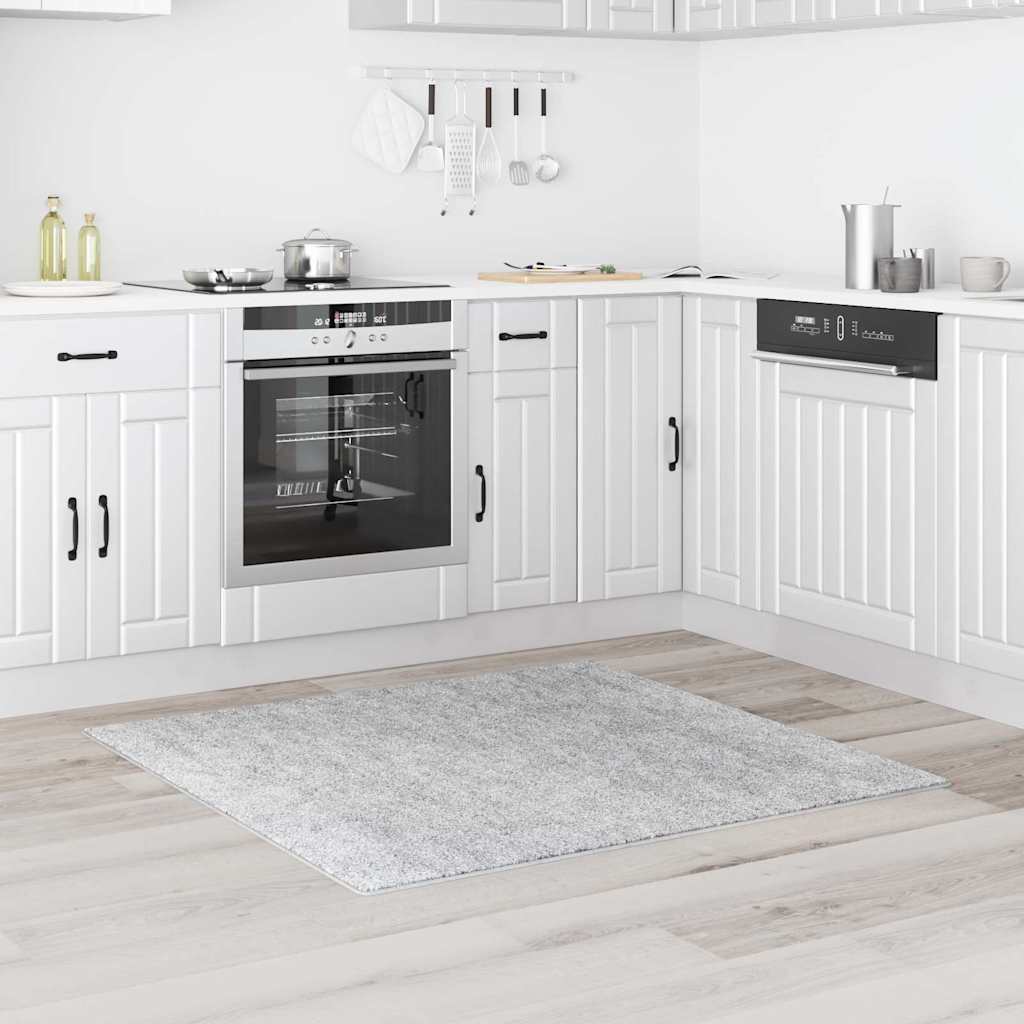 Antislip Shaggy Tapijt Grijs 120 x 120 cm PP is nu te koop bij PeponiXL, paradijselijk wonen!
