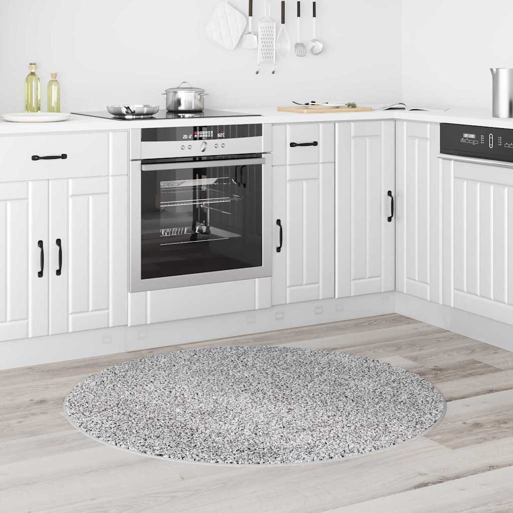 Antislip Shaggy Tapijt Grijs 120 x 120 cm PP is nu te koop bij PeponiXL, paradijselijk wonen!