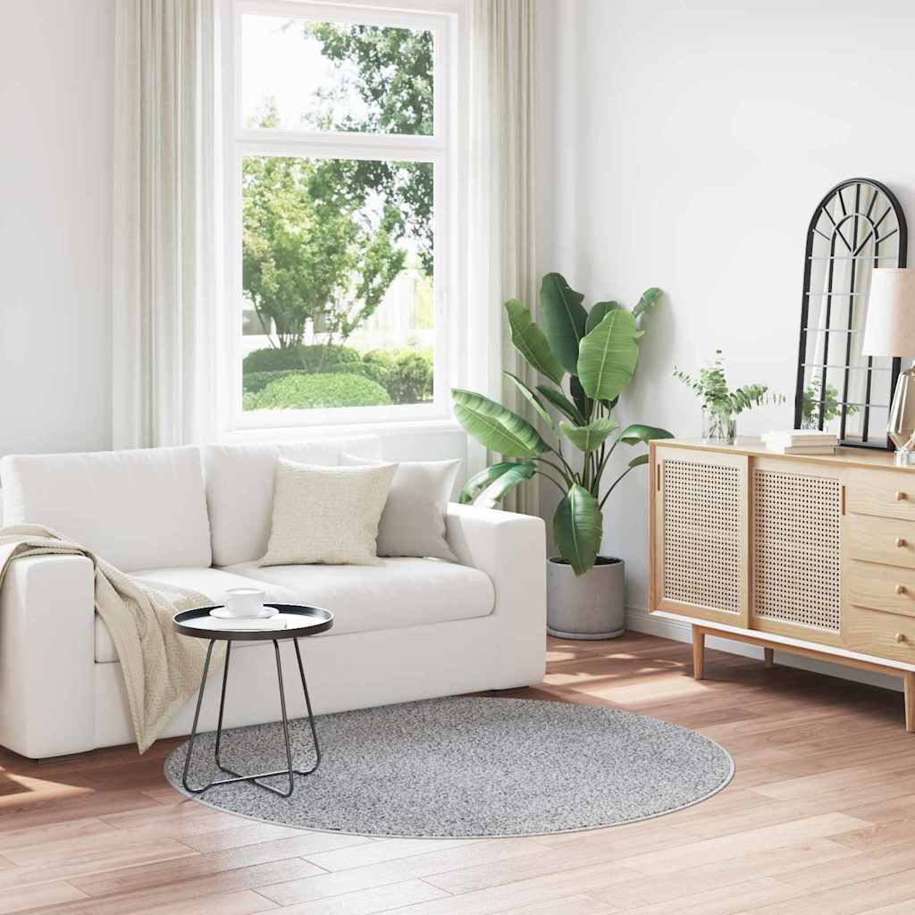Antislip Shaggy Tapijt Grijs 160 x 160 cm PP is nu te koop bij PeponiXL, paradijselijk wonen!