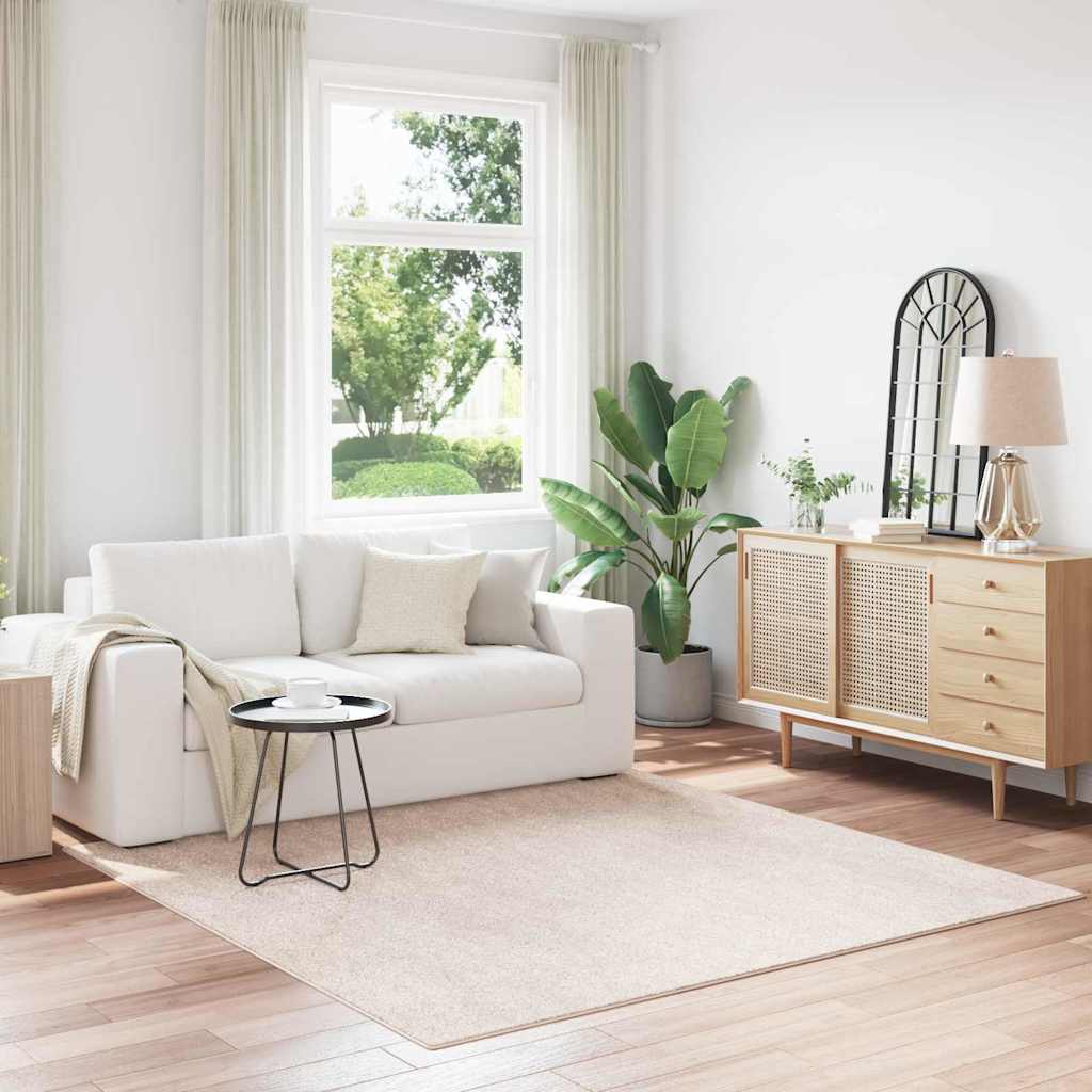 Antislip Shaggy Tapijt Crème 200 x 200 cm PP is nu te koop bij PeponiXL, paradijselijk wonen!