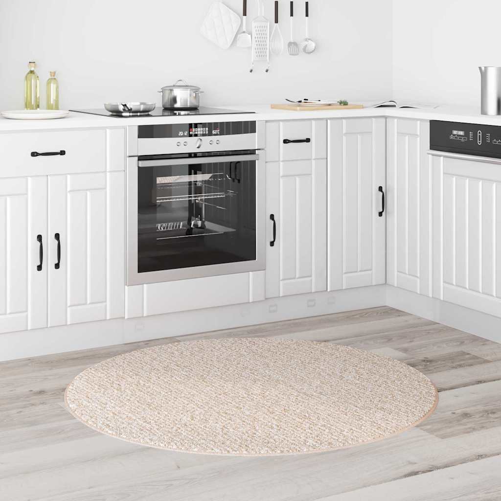 Antislip Shaggy Tapijt Crème 120 x 120 cm PP is nu te koop bij PeponiXL, paradijselijk wonen!