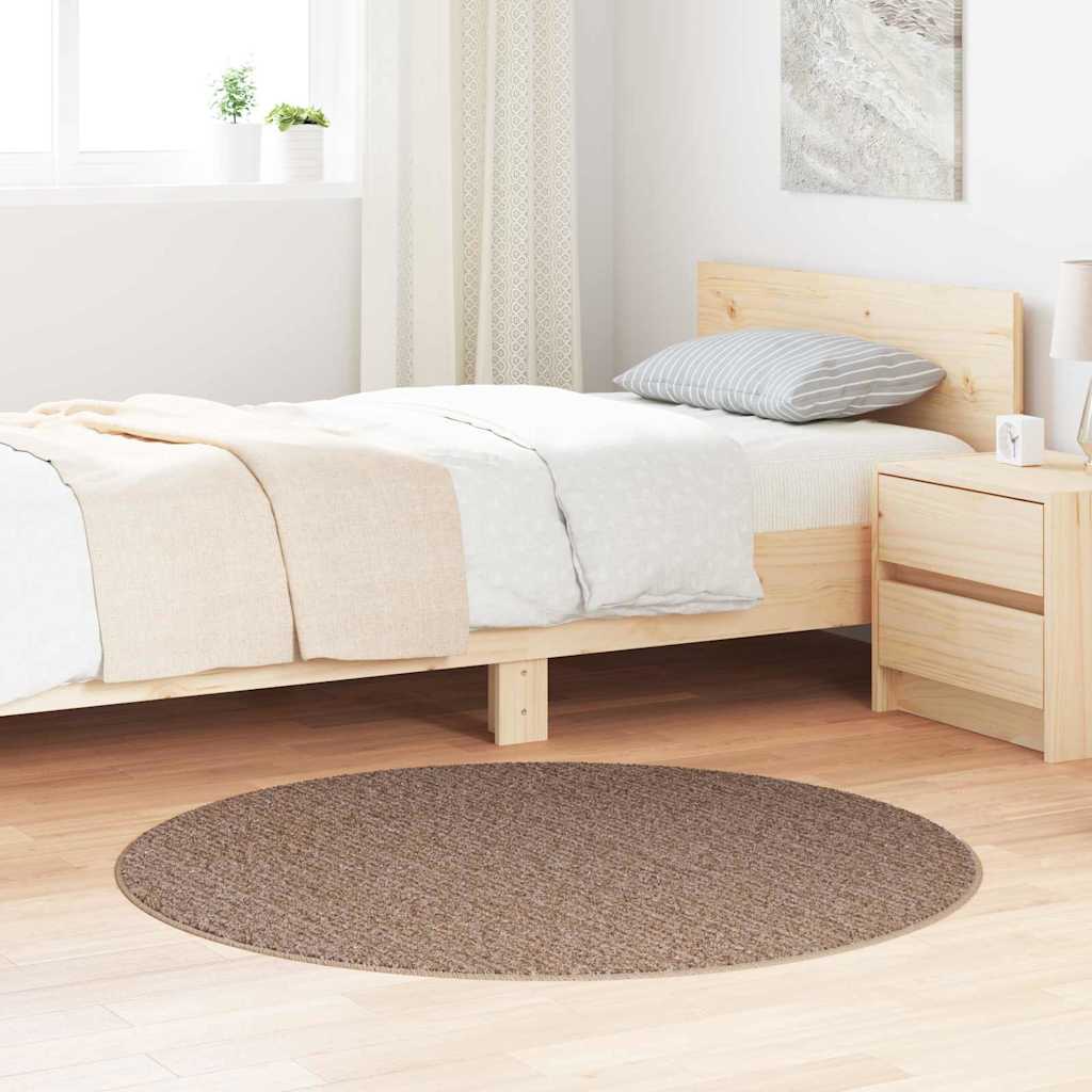 Antislip Shaggy Tapijt Bruin 120 x 120 cm PP is nu te koop bij PeponiXL, paradijselijk wonen!