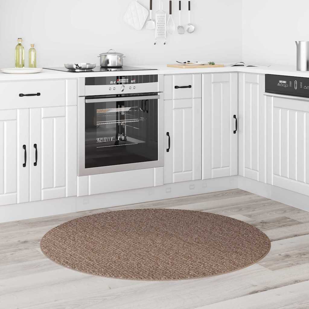 Antislip Shaggy Tapijt Bruin 120 x 120 cm PP is nu te koop bij PeponiXL, paradijselijk wonen!