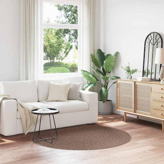 Antislip Shaggy Tapijt Bruin 160 x 160 cm PP is nu te koop bij PeponiXL, paradijselijk wonen!