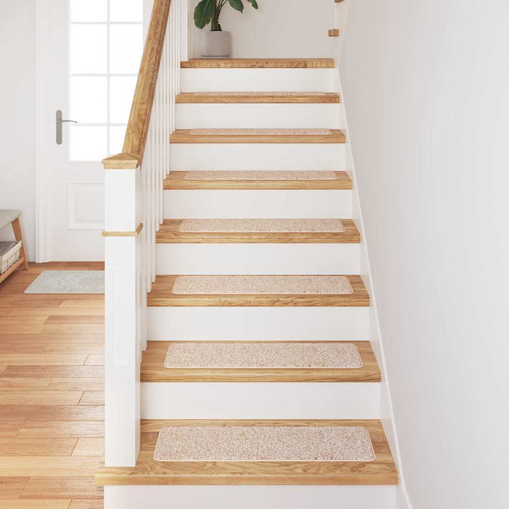 Antislip Trapmatten Rechthoekig 15 pcs Crème 75 x 20 cm PP is nu te koop bij PeponiXL, paradijselijk wonen!