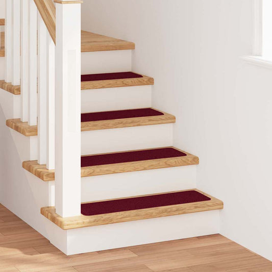 Antislip Trapmatten 15 pcs Bordeauxrood 75 x 20 cm PP is nu te koop bij PeponiXL, paradijselijk wonen!