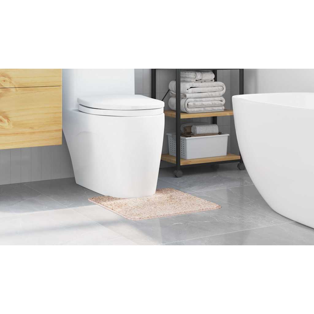 Antislip Badmat met Toilet Cut Crème 50 x 50 cm PP is nu te koop bij PeponiXL, paradijselijk wonen!