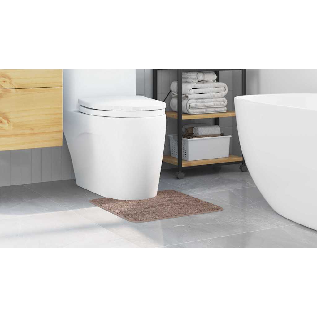 Antislip Badmat met Toilet Cut Bruin 50 x 50 cm PP is nu te koop bij PeponiXL, paradijselijk wonen!