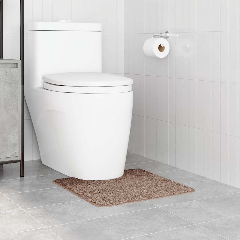 Antislip Badmat met Toilet Cut Bruin 50 x 50 cm PP is nu te koop bij PeponiXL, paradijselijk wonen!