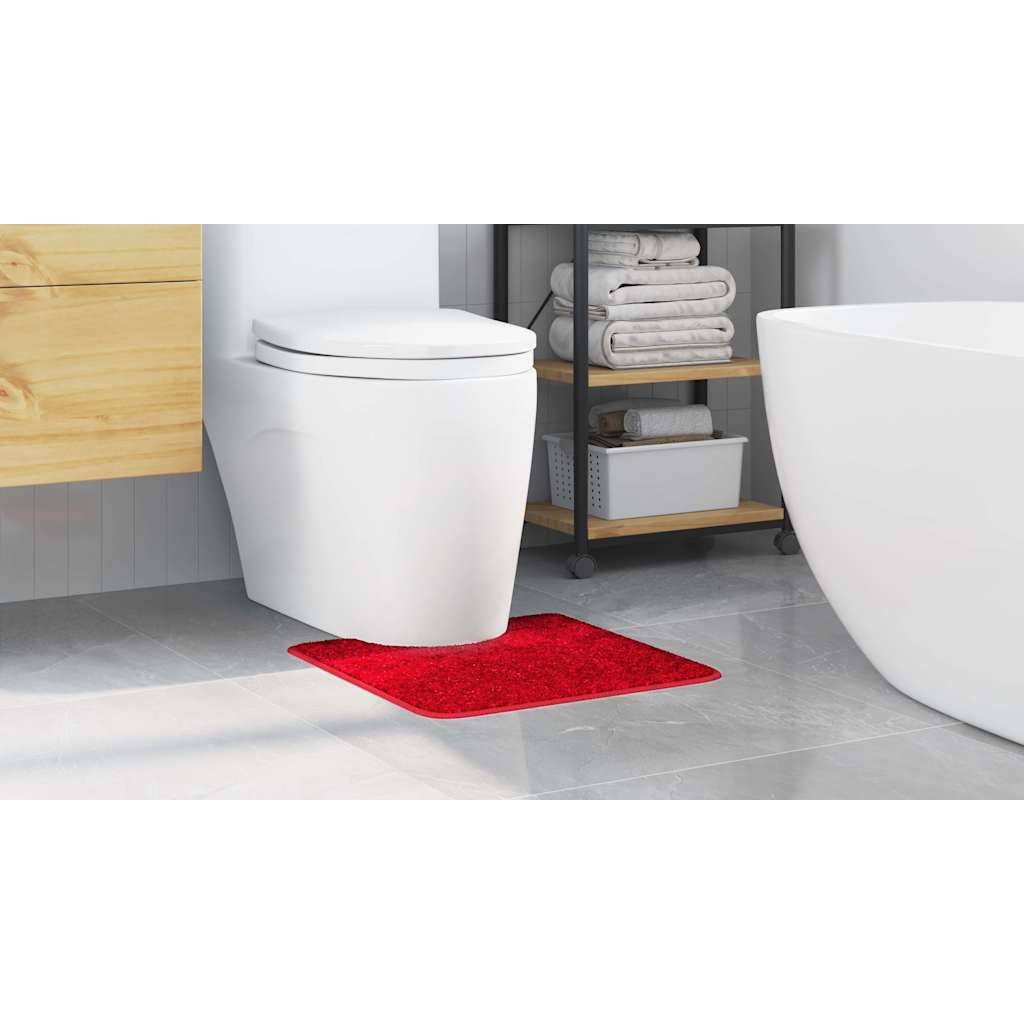 Antislip Badmat met Toilet Cut Rood 50 x 50 cm PP is nu te koop bij PeponiXL, paradijselijk wonen!