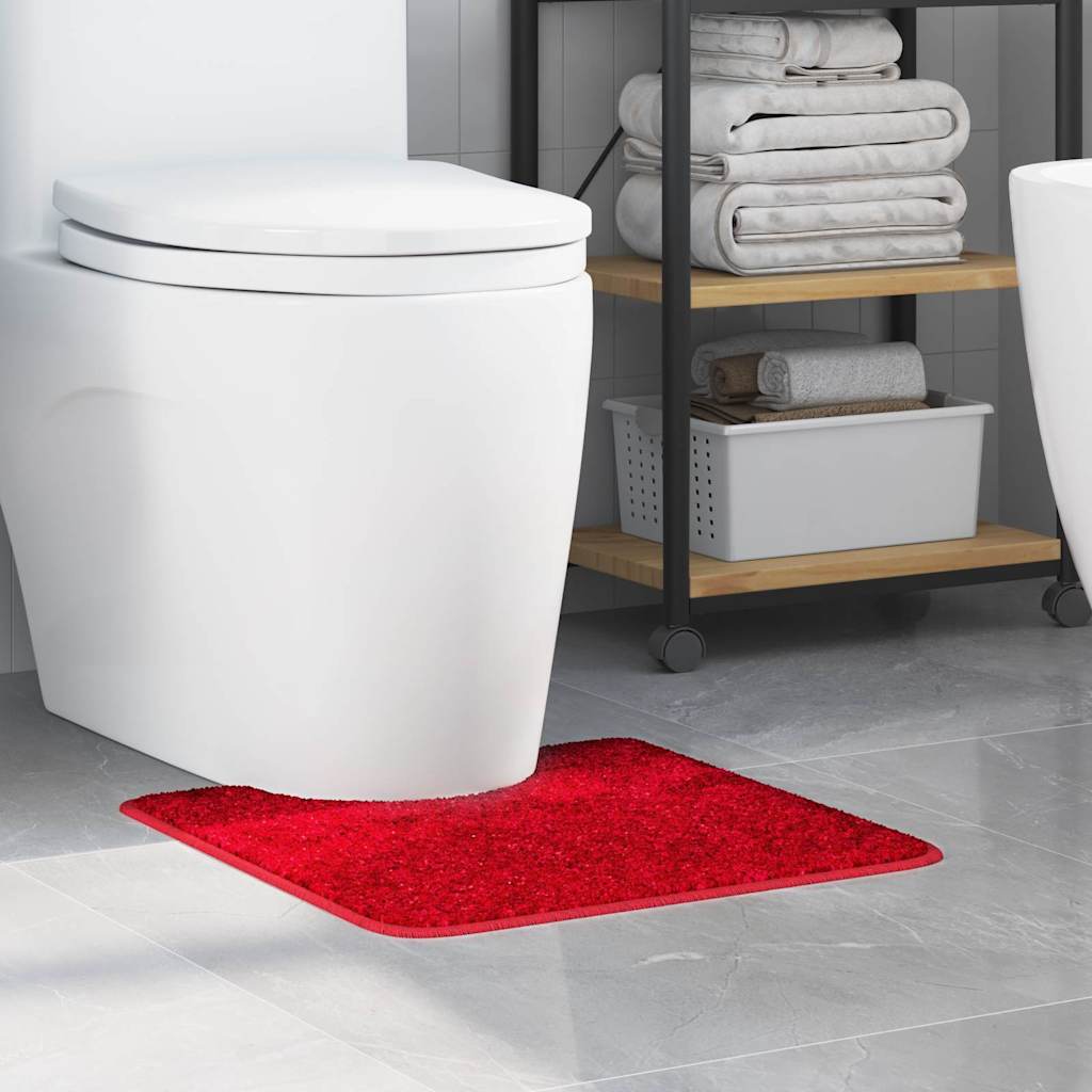 Antislip Badmat met Toilet Cut Rood 50 x 50 cm PP is nu te koop bij PeponiXL, paradijselijk wonen!
