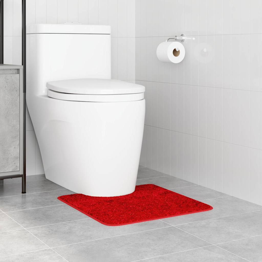 Antislip Badmat met Toilet Cut Rood 50 x 50 cm PP is nu te koop bij PeponiXL, paradijselijk wonen!