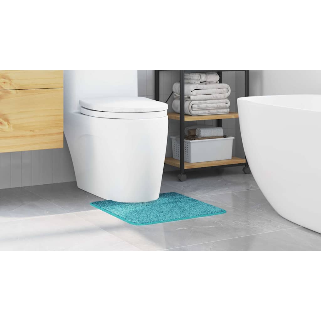 Antislip Badmat met Toilet Cut Turquoise 50 x 50 cm PP is nu te koop bij PeponiXL, paradijselijk wonen!