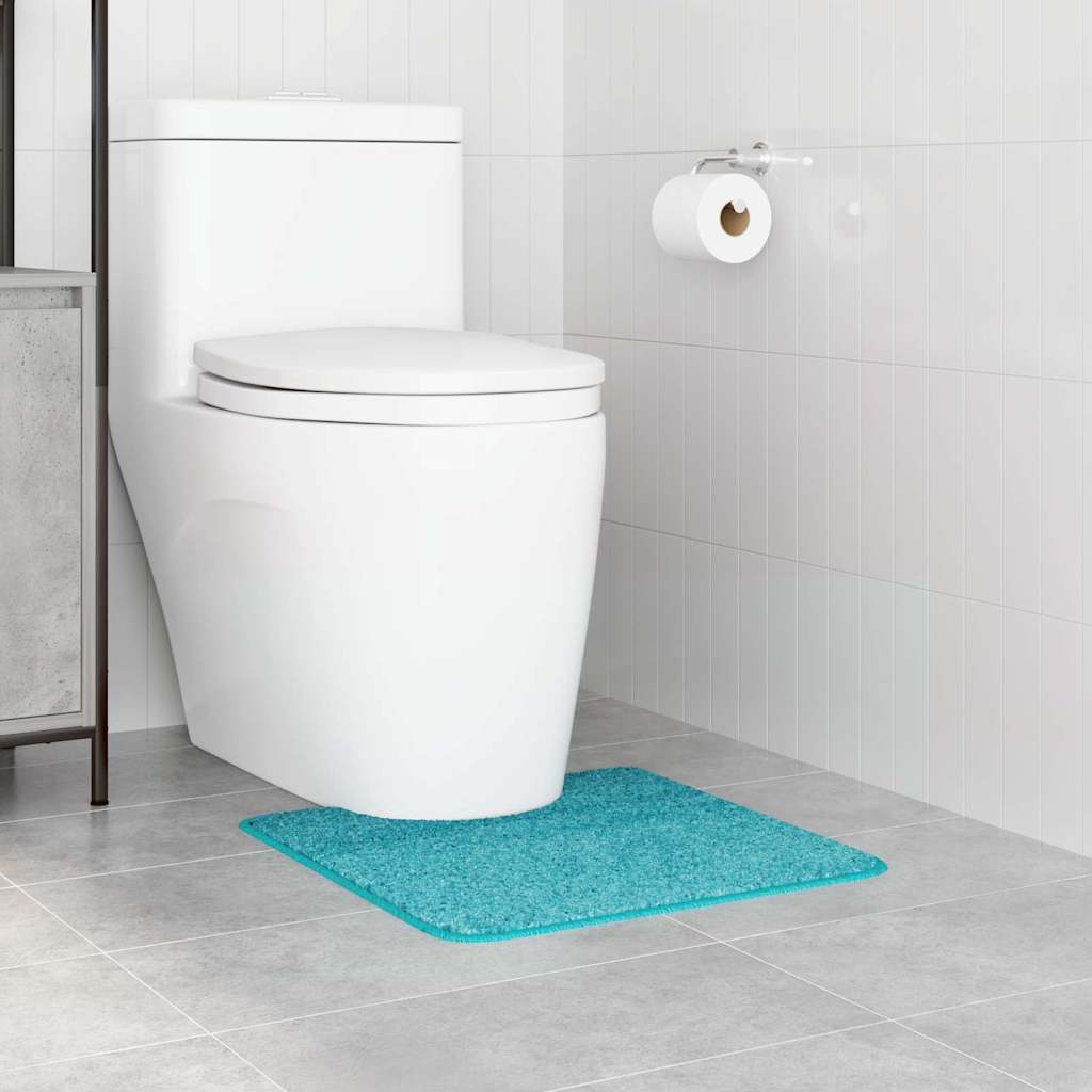 Antislip Badmat met Toilet Cut Turquoise 50 x 50 cm PP is nu te koop bij PeponiXL, paradijselijk wonen!