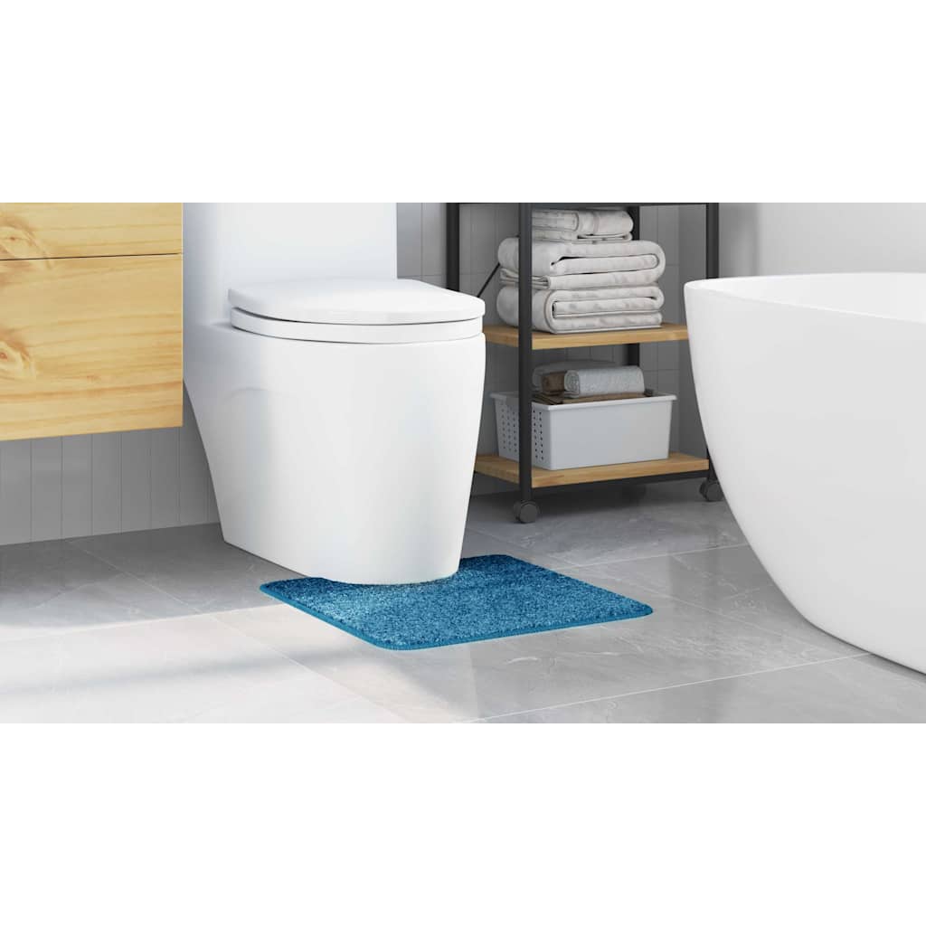 Antislip Badmat met Toilet Cut Blauw 50 x 50 cm PP is nu te koop bij PeponiXL, paradijselijk wonen!