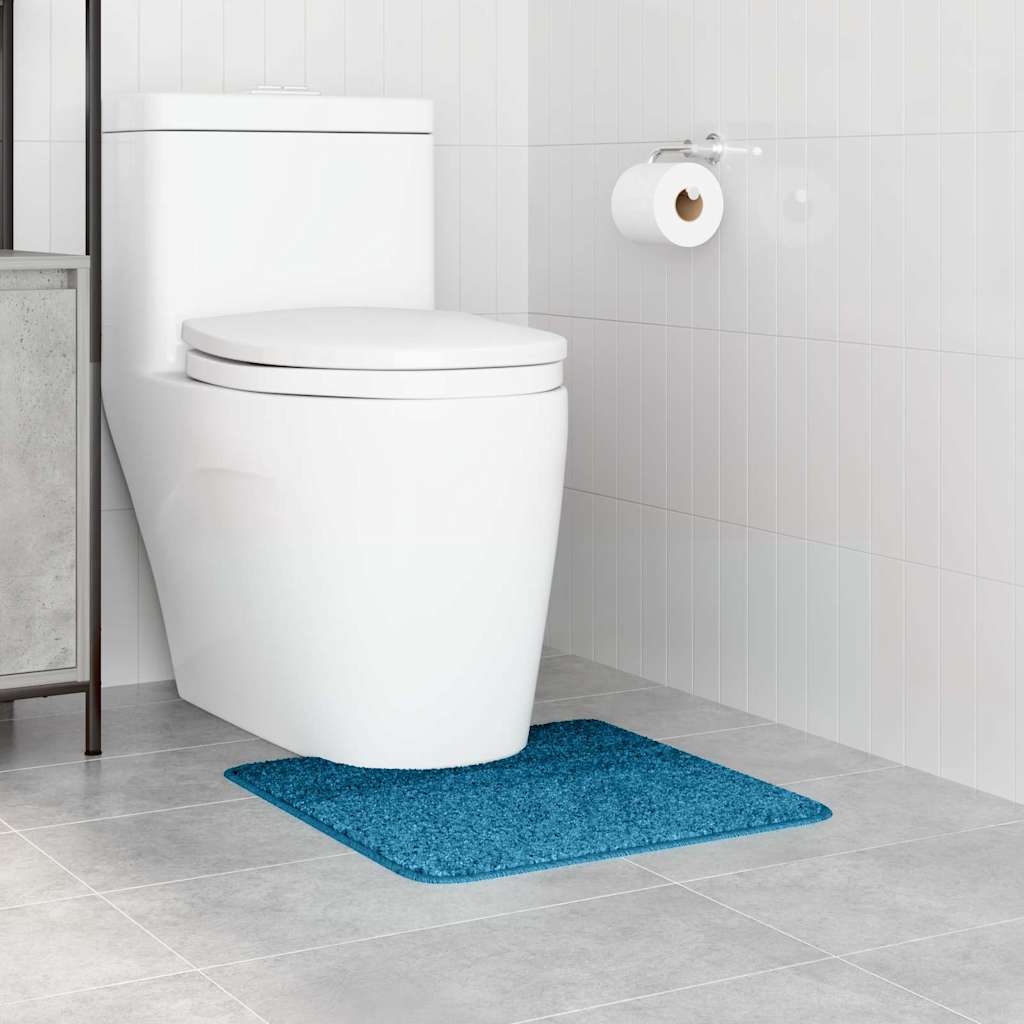 Antislip Badmat met Toilet Cut Blauw 50 x 50 cm PP is nu te koop bij PeponiXL, paradijselijk wonen!