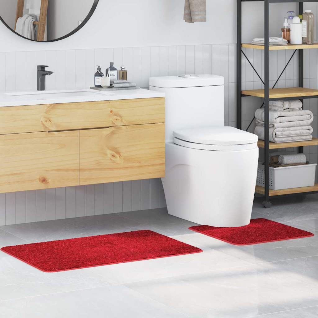 Antislip Badmat Set 2 pcs Rood PP is nu te koop bij PeponiXL, paradijselijk wonen!
