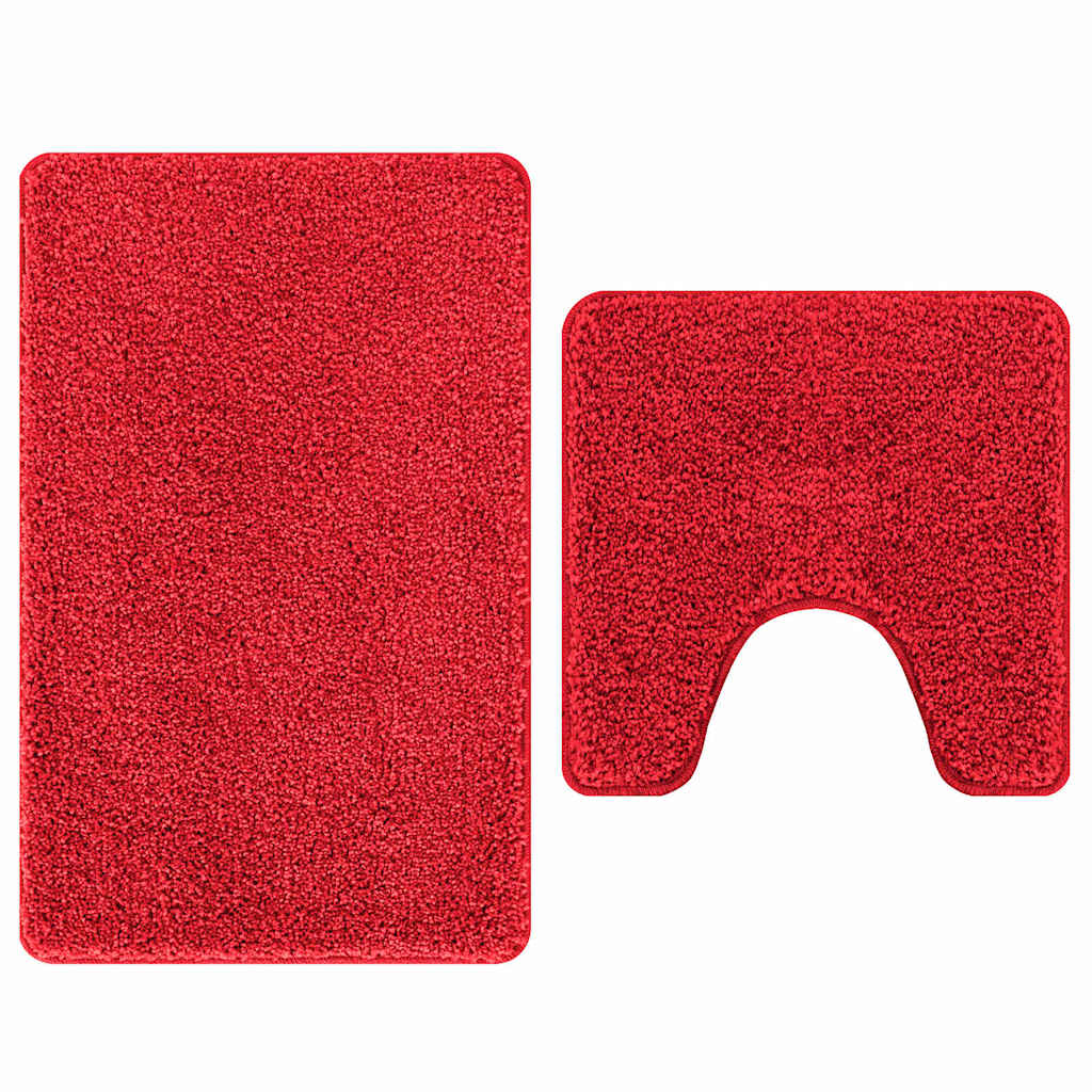 Antislip Badmat Set 2 pcs Rood PP is nu te koop bij PeponiXL, paradijselijk wonen!