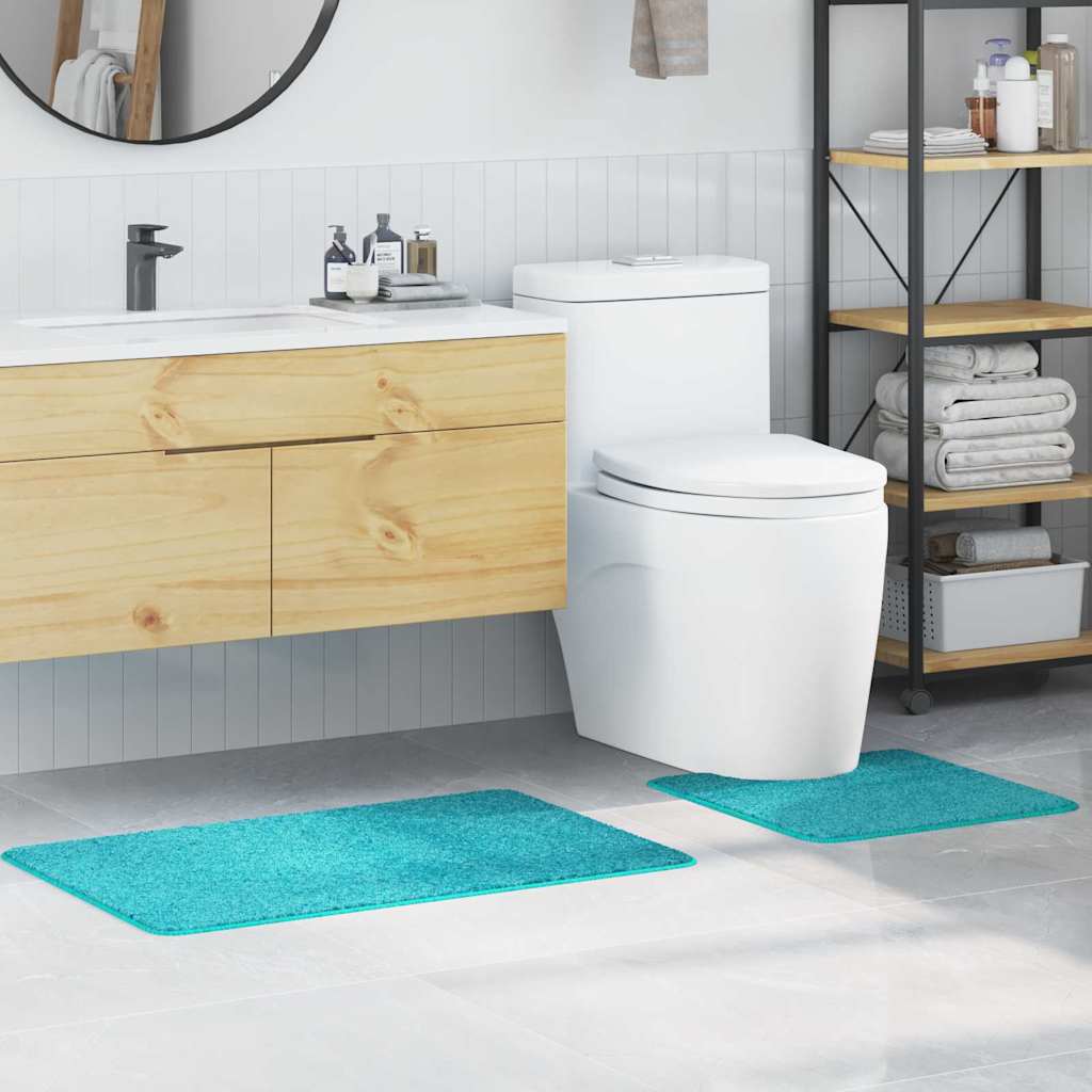 Antislip Badmat Set 2 pcs Turquoise PP is nu te koop bij PeponiXL, paradijselijk wonen!