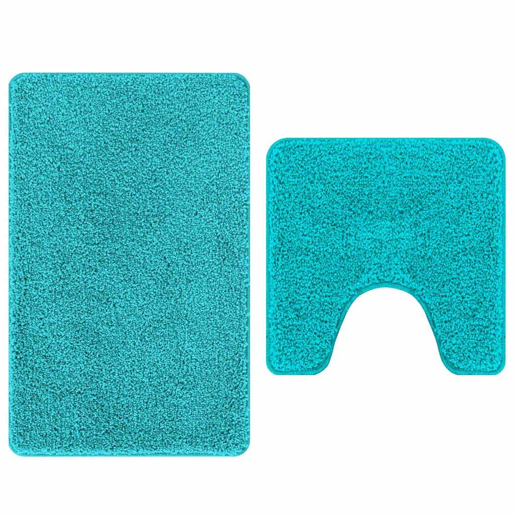 Antislip Badmat Set 2 pcs Turquoise PP is nu te koop bij PeponiXL, paradijselijk wonen!