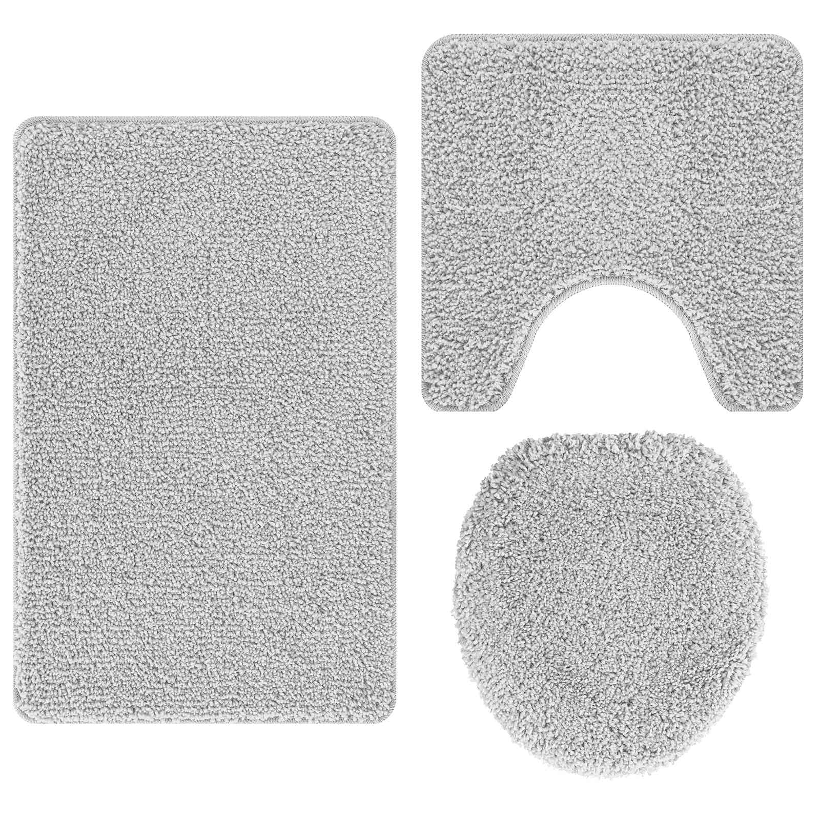 Antislip Badmat Set 3 pcs Grijs PP is nu te koop bij PeponiXL, paradijselijk wonen!