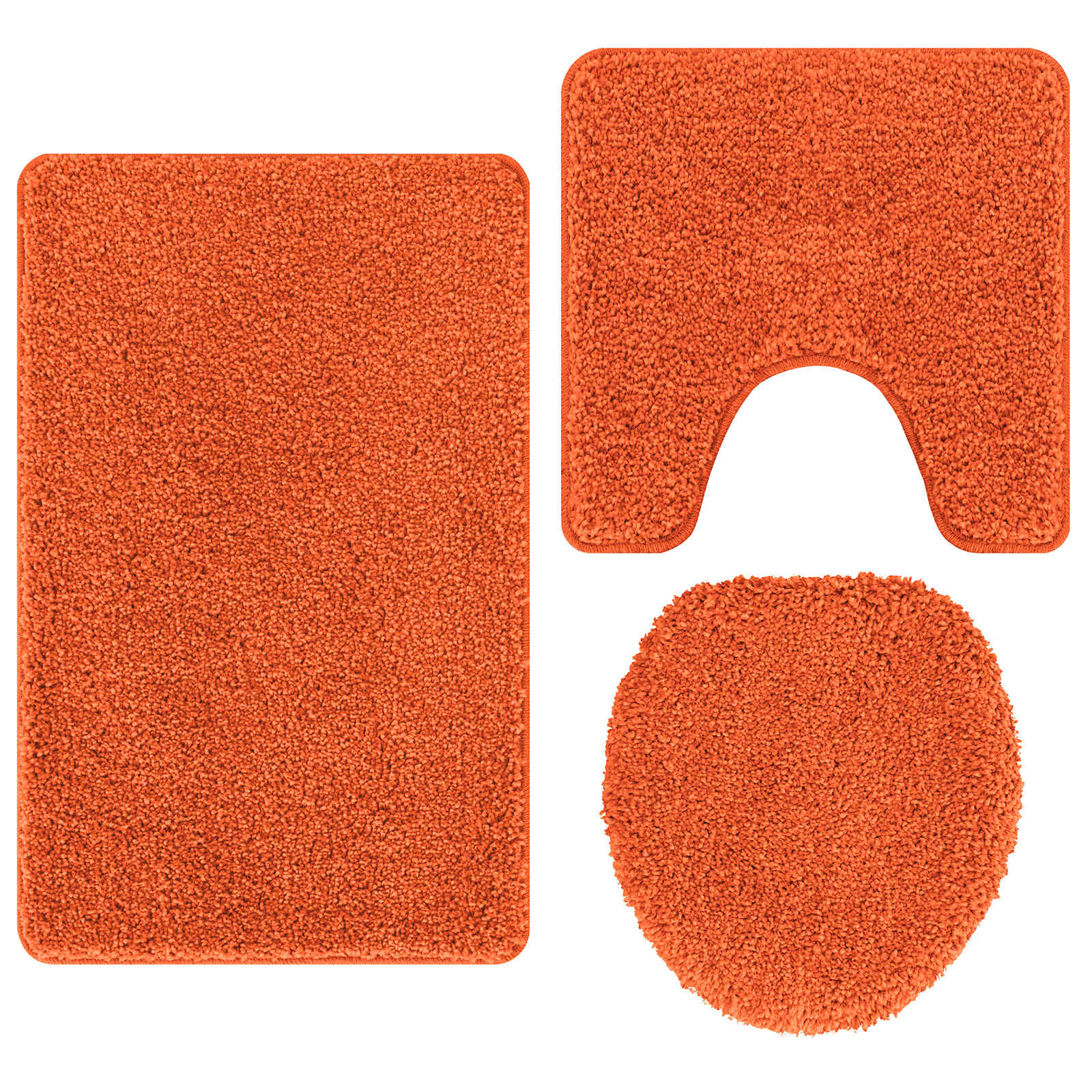 Antislip Badmat Set 3 pcs Oranje PP is nu te koop bij PeponiXL, paradijselijk wonen!