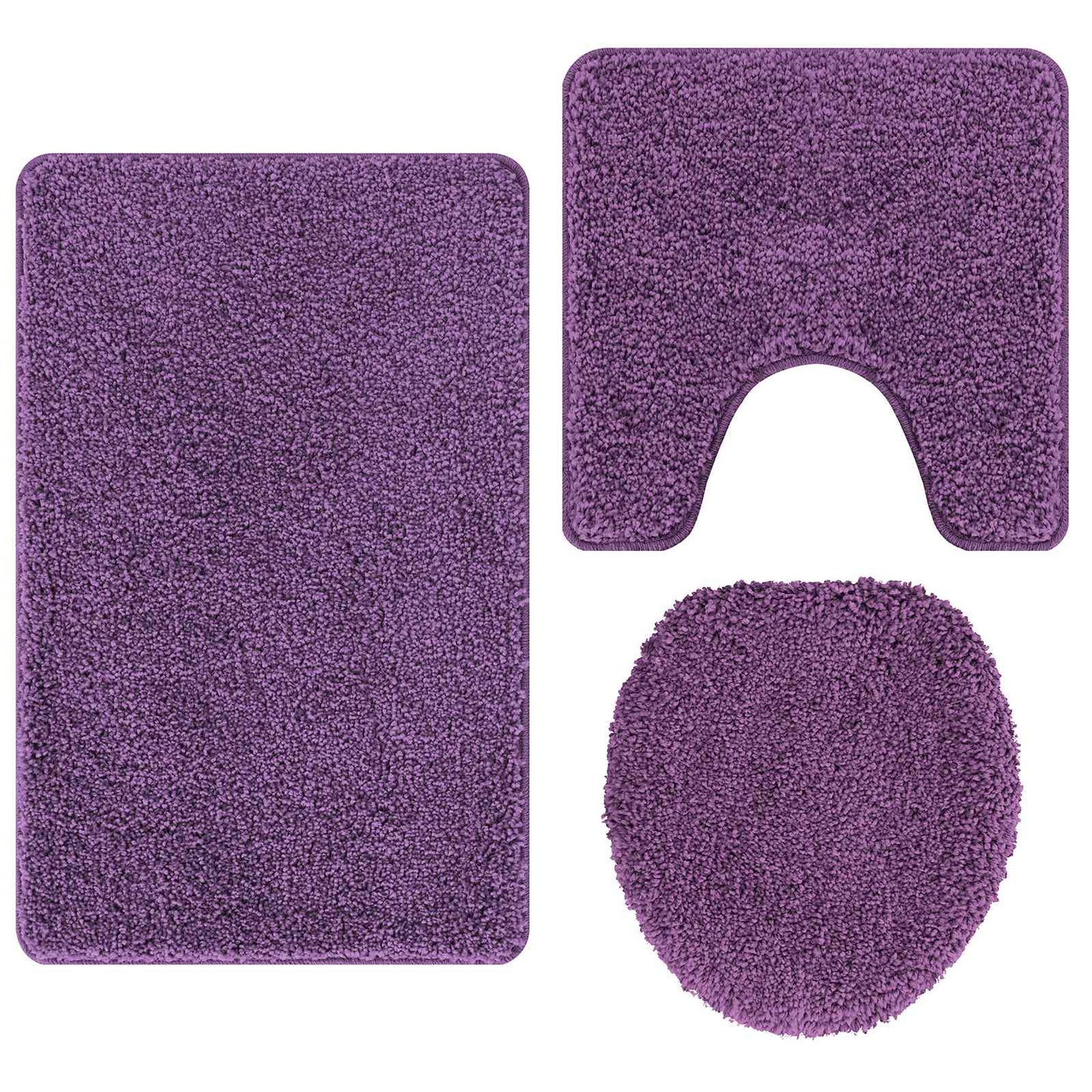 Antislip Badmat Set 3 pcs Paars PP is nu te koop bij PeponiXL, paradijselijk wonen!