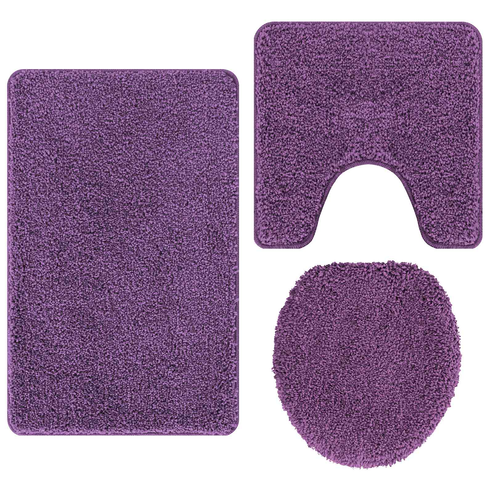 Antislip Badmat Set 3 pcs Paars PP is nu te koop bij PeponiXL, paradijselijk wonen!
