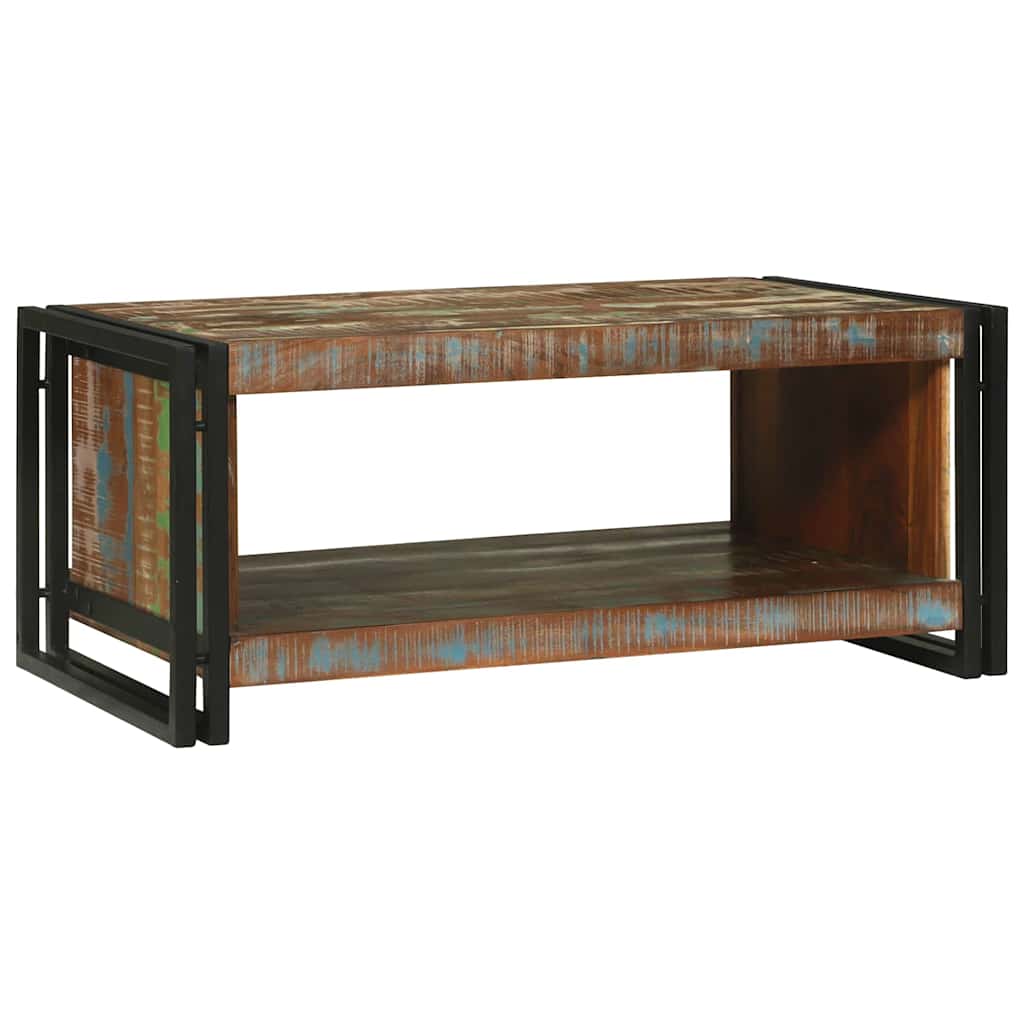 Salontafel Multikleur 90 x 50 x 38 cm Massief Gerecycled Hout is nu te koop bij PeponiXL, paradijselijk wonen!