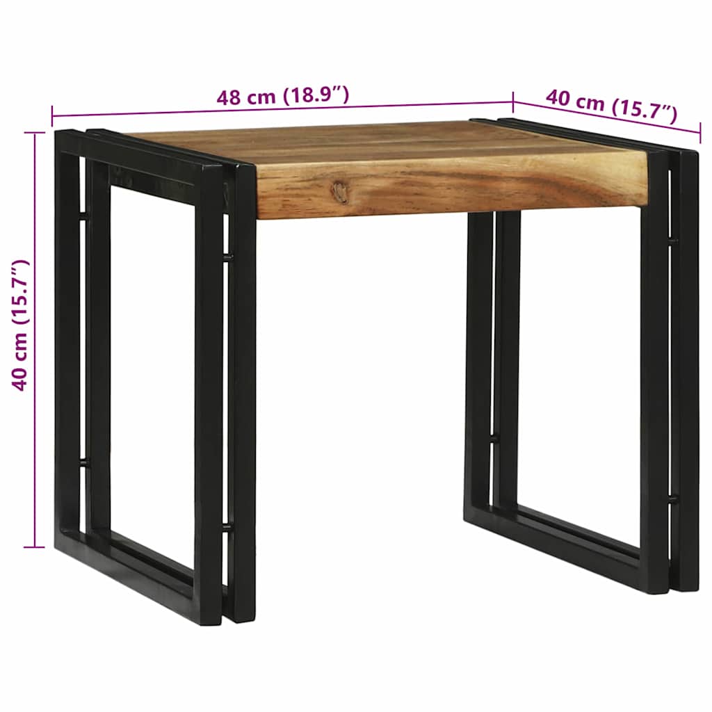 Salontafel 2 pcs Bruin 48 x 40 x 40 cm Massief Acaciahout is nu te koop bij PeponiXL, paradijselijk wonen!