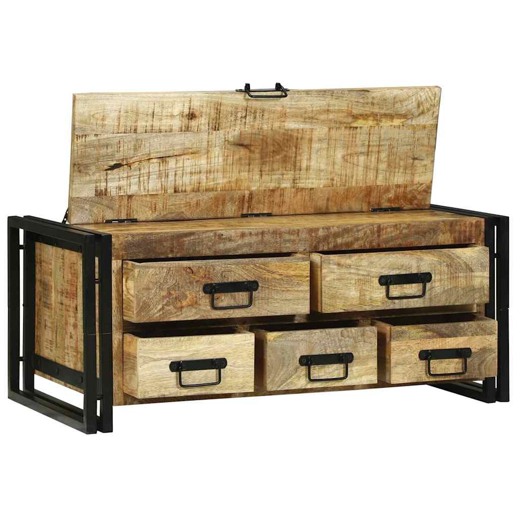 Salontafel met lade Bruin 90 x 50 x 38 cm Massief Mango Hout is nu te koop bij PeponiXL, paradijselijk wonen!