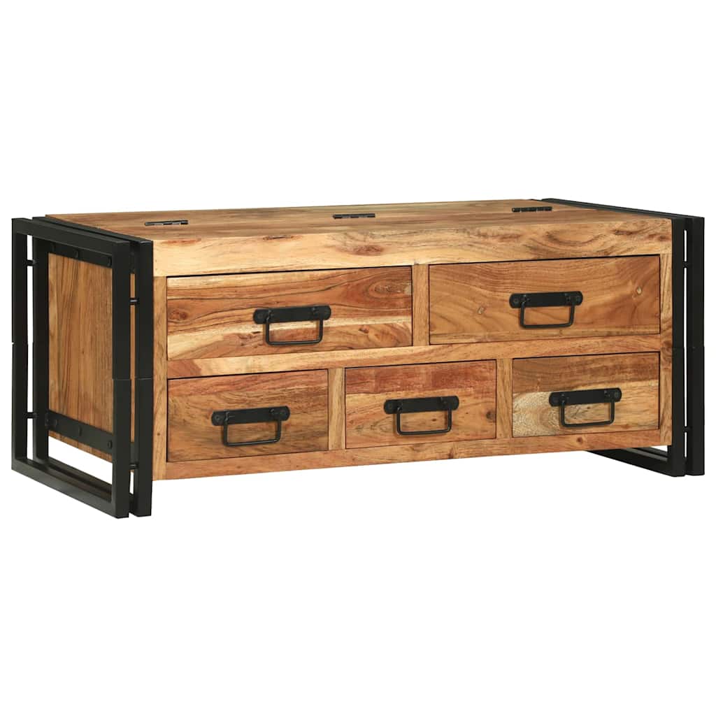 Salontafel met lade Bruin 90 x 50 x 38 cm Massief Acaciahout is nu te koop bij PeponiXL, paradijselijk wonen!