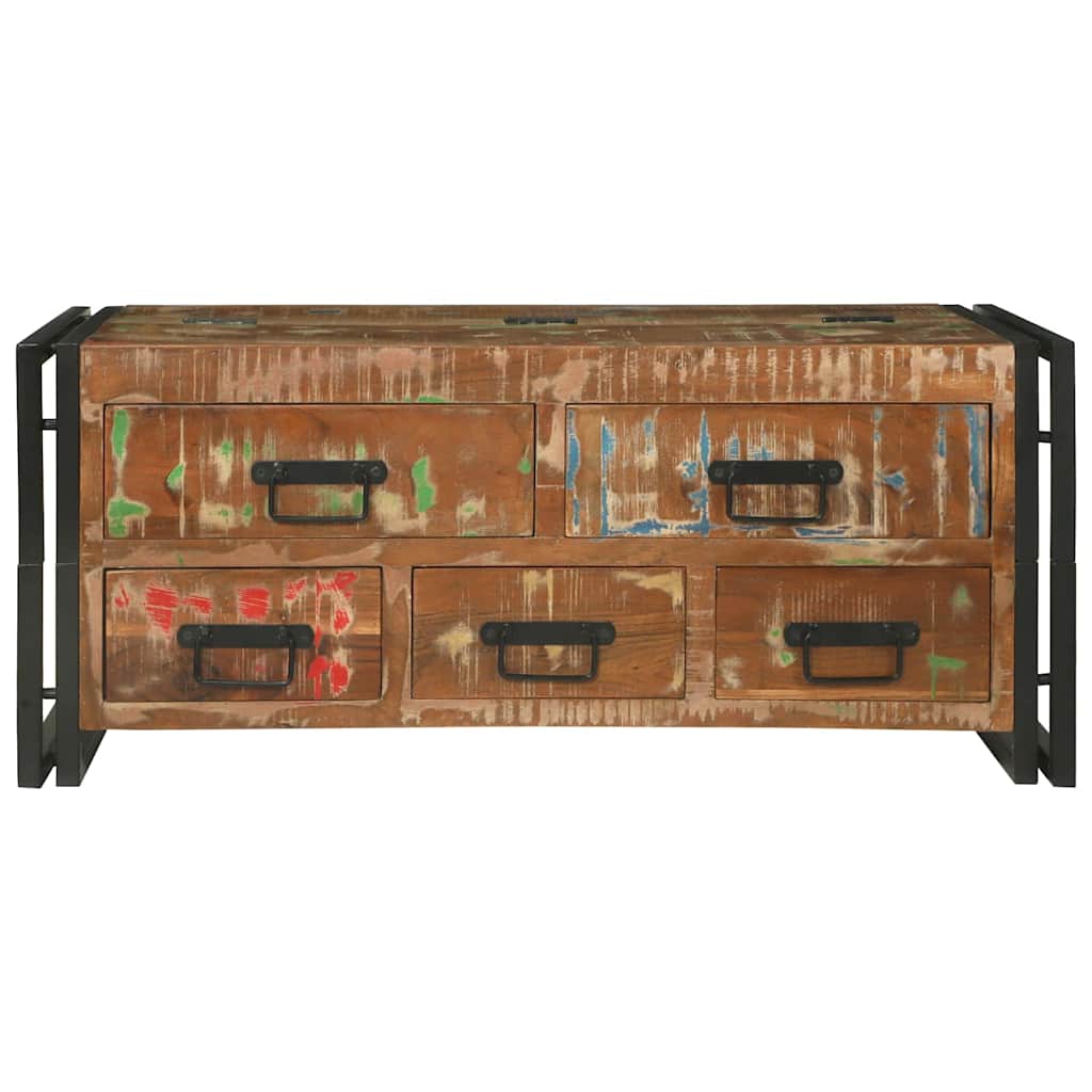 Salontafel Multikleur 90 x 50 x 38 cm Massief Gerecycled Hout is nu te koop bij PeponiXL, paradijselijk wonen!