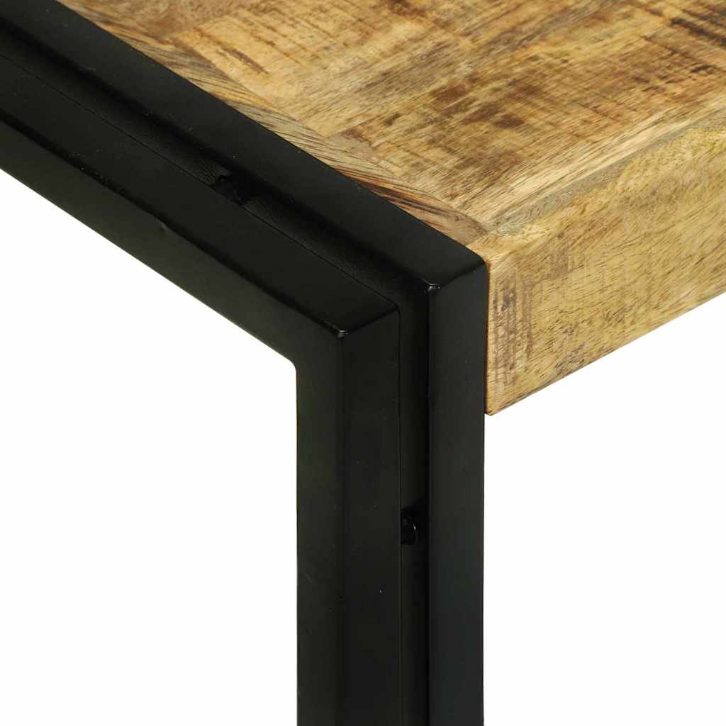 Nesttafel 3 pcs Bruin en zwart Massief Mangohout en Metaal is nu te koop bij PeponiXL, paradijselijk wonen!