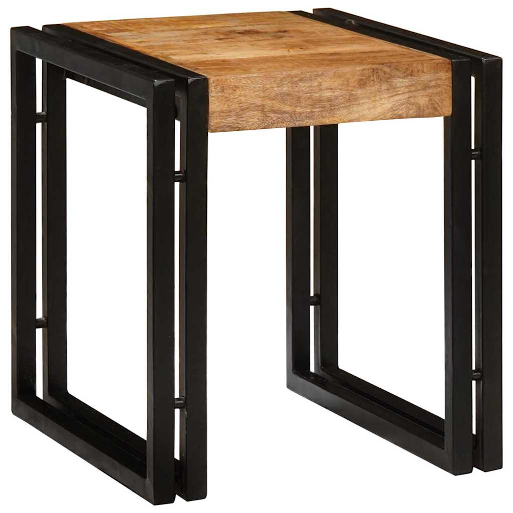 Nesttafel 3 pcs Bruin en zwart Massief Mangohout en Metaal is nu te koop bij PeponiXL, paradijselijk wonen!