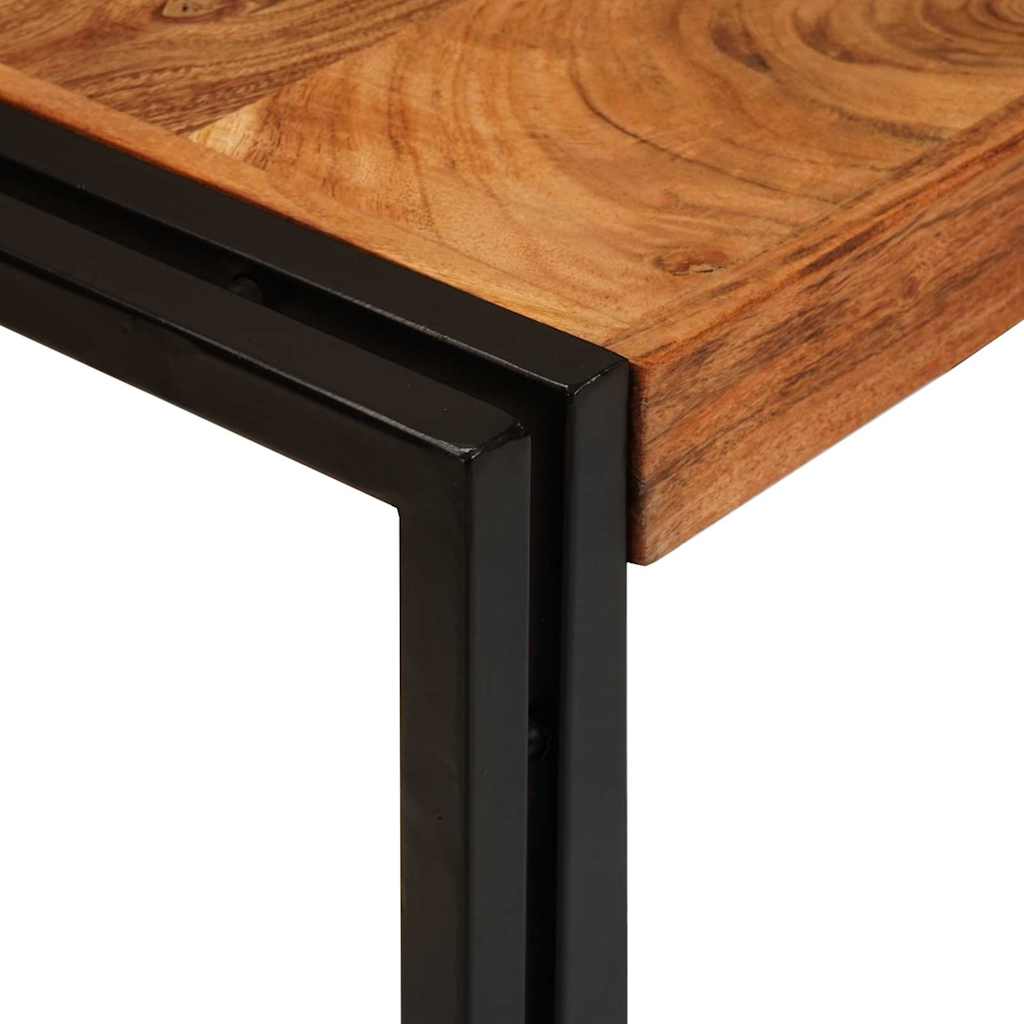 Nesttafel 3 pcs Bruin en zwart Massief acaciahout en metaal is nu te koop bij PeponiXL, paradijselijk wonen!