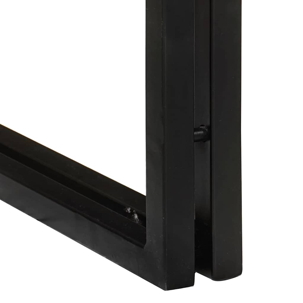Nesttafel 3 pcs Bruin en zwart Massief acaciahout en metaal is nu te koop bij PeponiXL, paradijselijk wonen!