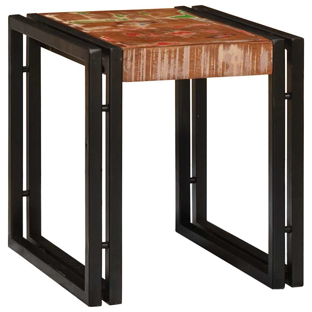 Nesttafel 3 pcs Massief hergebruikt Hout en Metaal is nu te koop bij PeponiXL, paradijselijk wonen!
