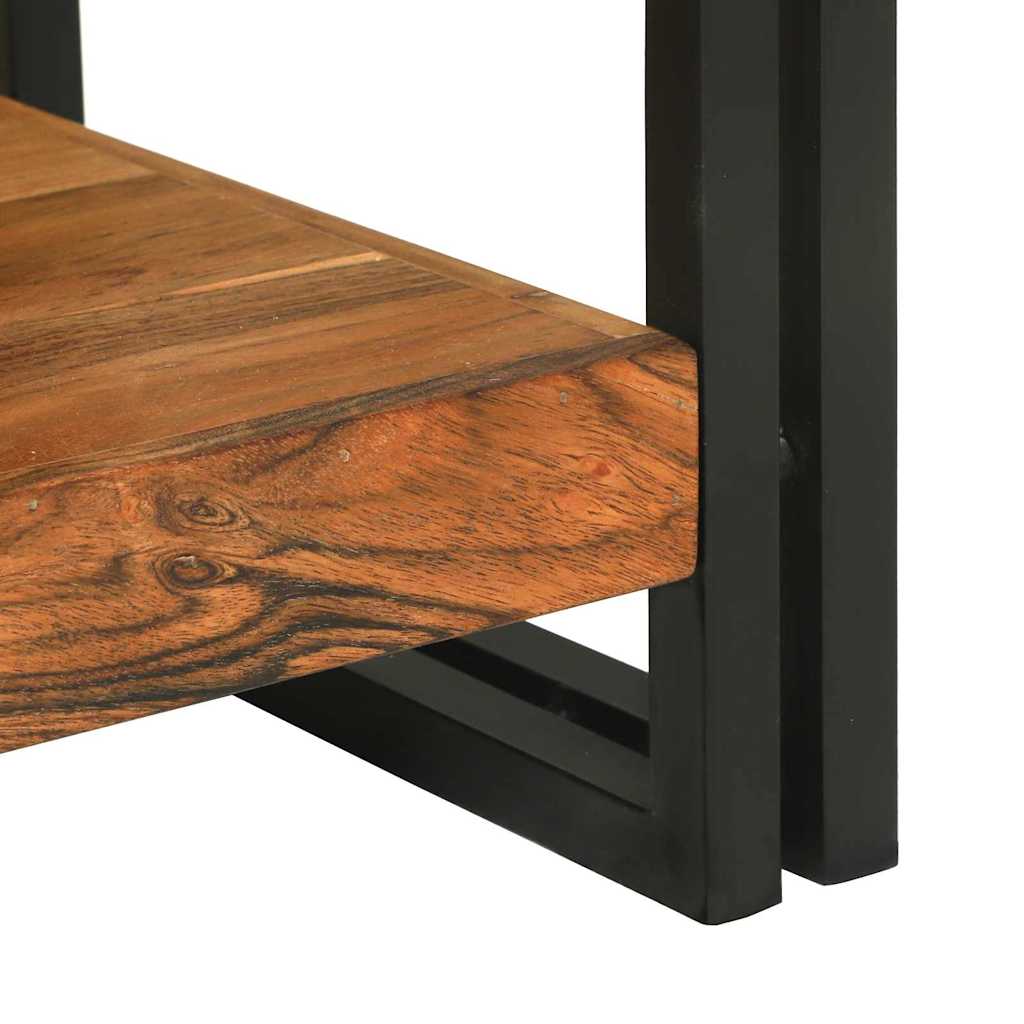 Wandtafel met plank Bruin 120 x 33 x 75 cm Massief Acaciahout is nu te koop bij PeponiXL, paradijselijk wonen!