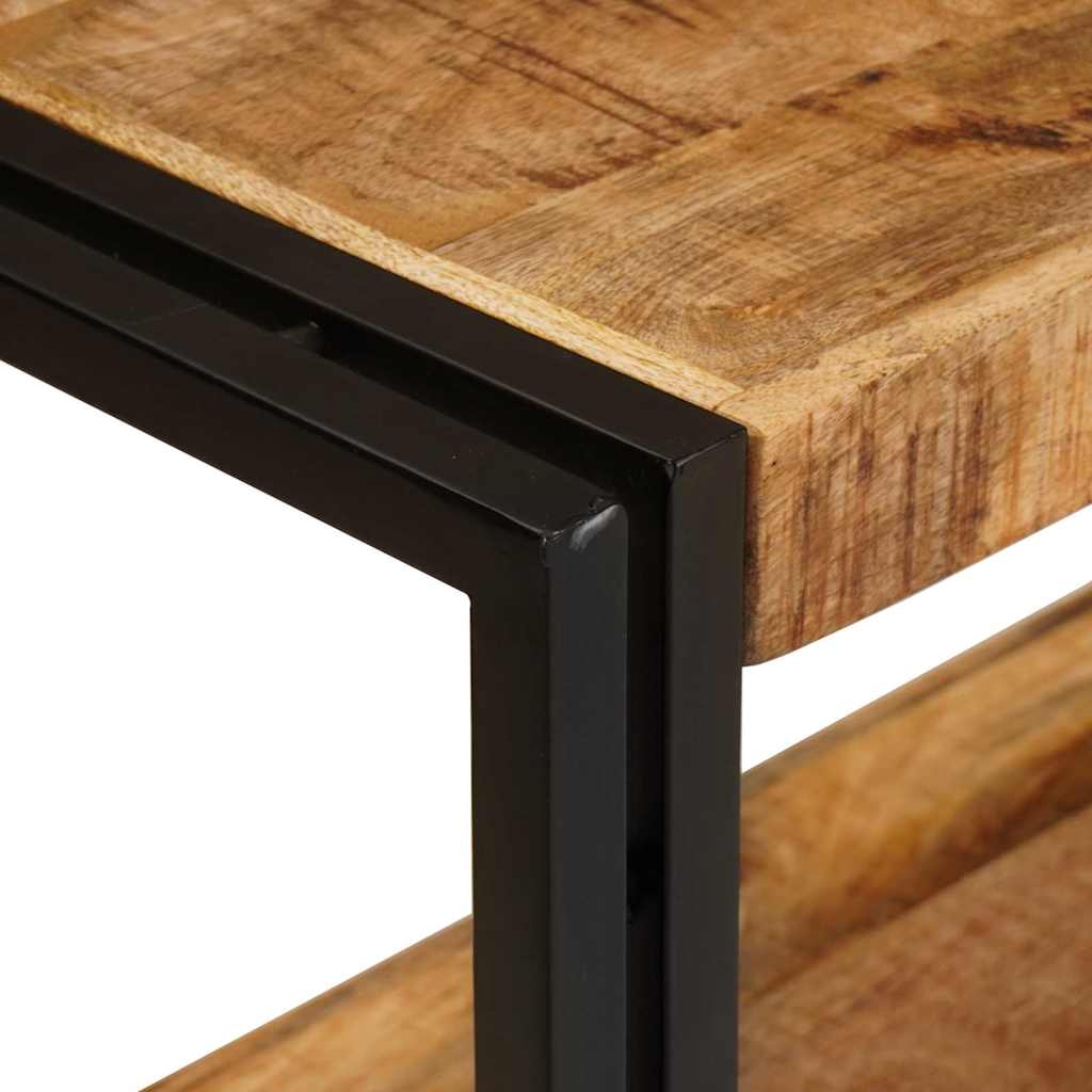 Wandtafel met plank Bruin 160 x 33 x 75 cm Massief Mango Hout is nu te koop bij PeponiXL, paradijselijk wonen!