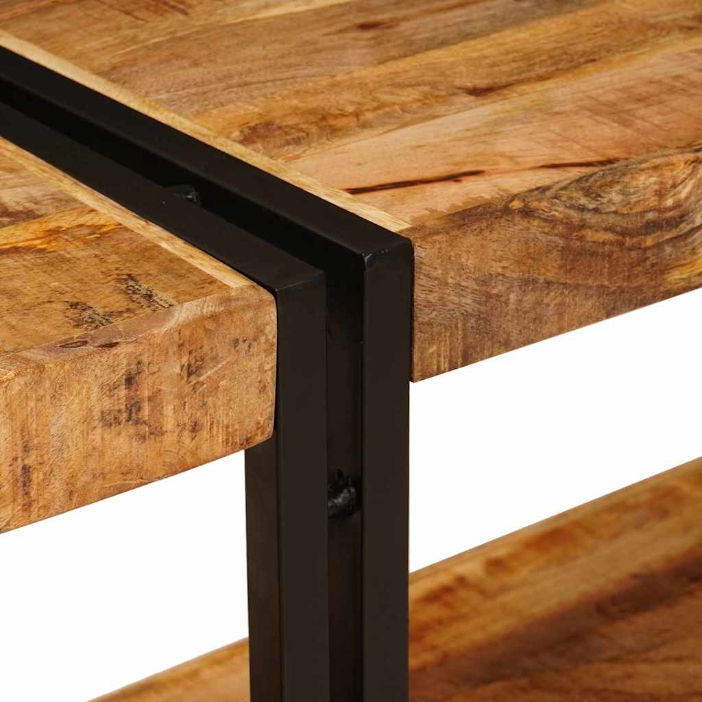 Wandtafel met plank Bruin 160 x 33 x 75 cm Massief Mango Hout is nu te koop bij PeponiXL, paradijselijk wonen!