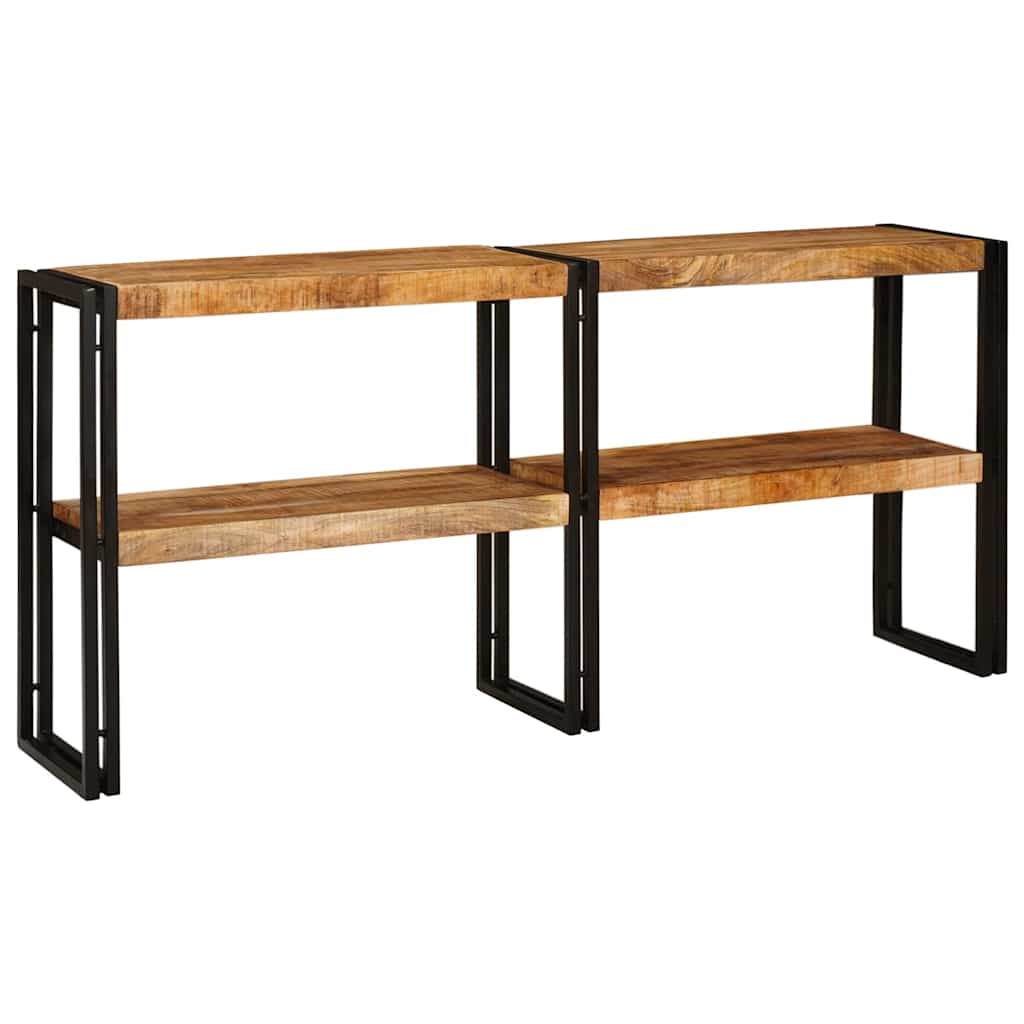 Wandtafel met plank Bruin 160 x 33 x 75 cm Massief Mango Hout is nu te koop bij PeponiXL, paradijselijk wonen!