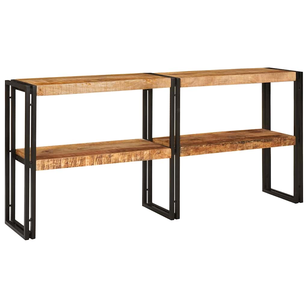 Wandtafel met plank Bruin 160 x 33 x 75 cm Massief Mango Hout is nu te koop bij PeponiXL, paradijselijk wonen!