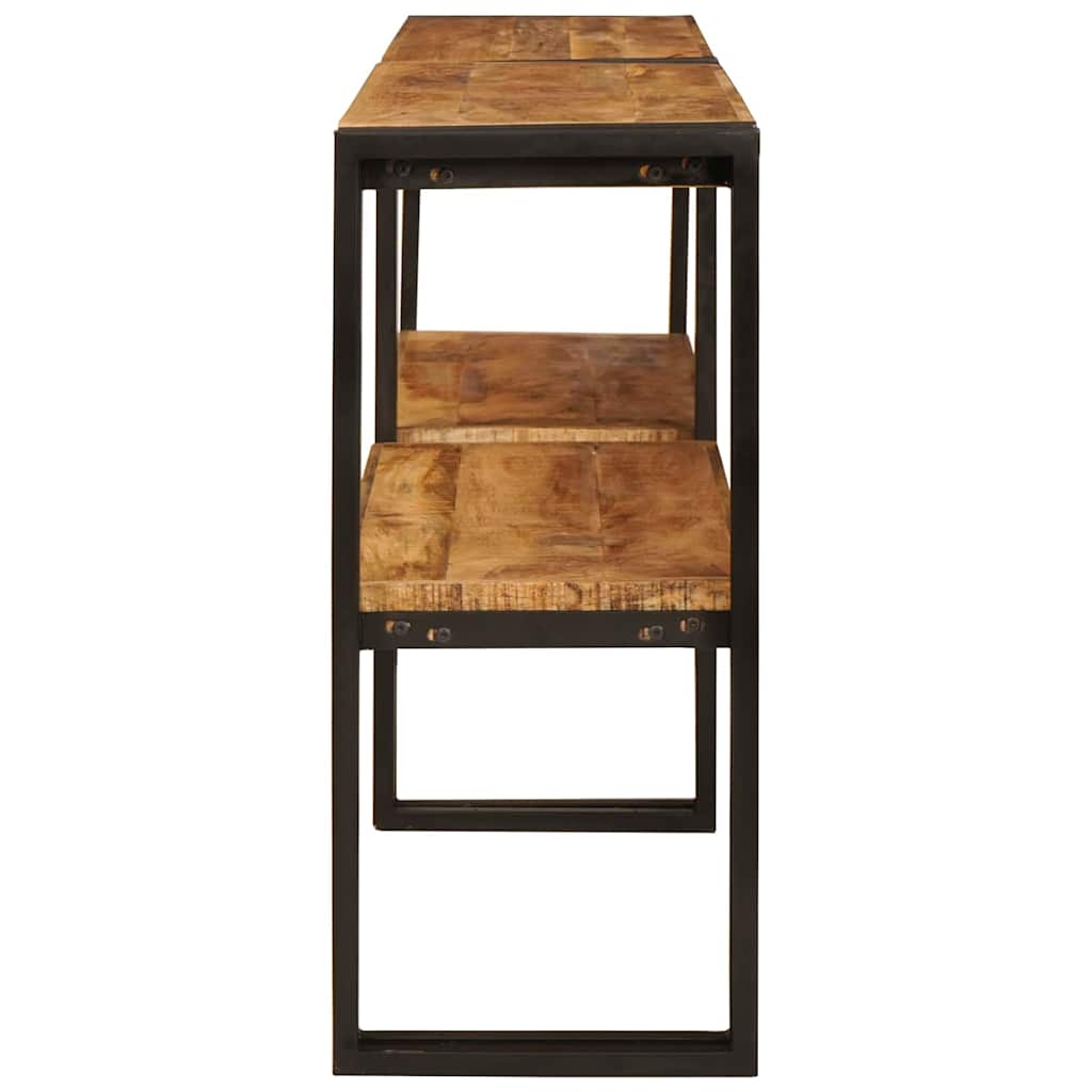 Wandtafel met plank Bruin 160 x 33 x 75 cm Massief Mango Hout is nu te koop bij PeponiXL, paradijselijk wonen!